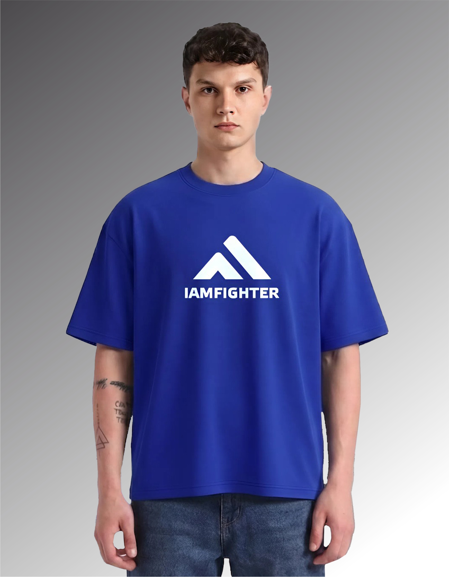 Футболка IAMFIGHTER oversize электро-синий