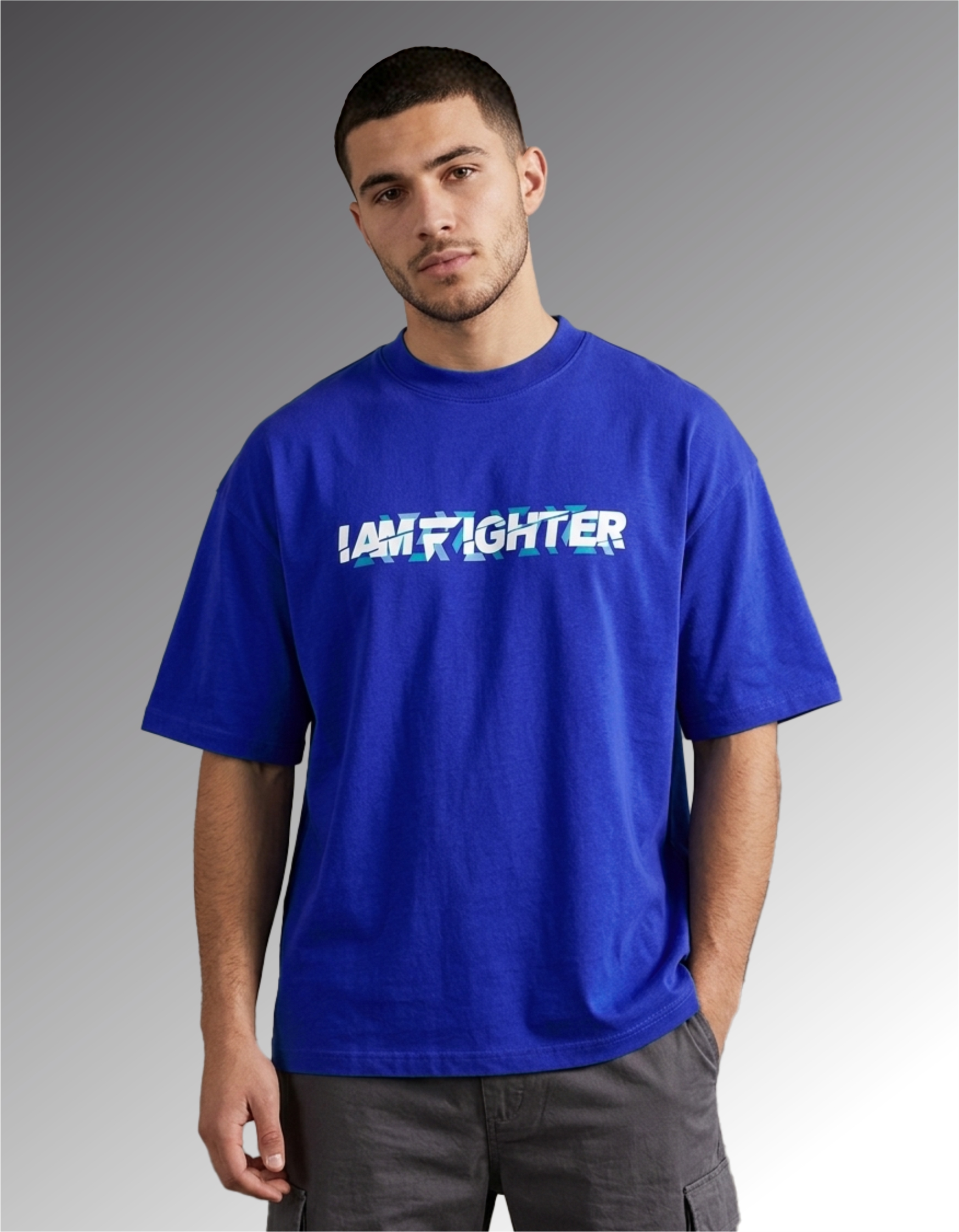 Футболка IAMFIGHTER oversize электро-синий